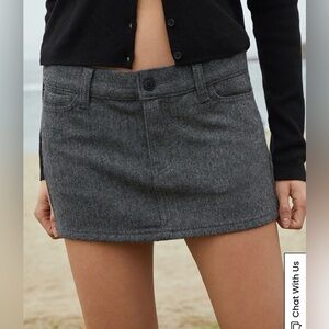 John Galt (by Brandy Melville) Noemi Wool Mini Skirt